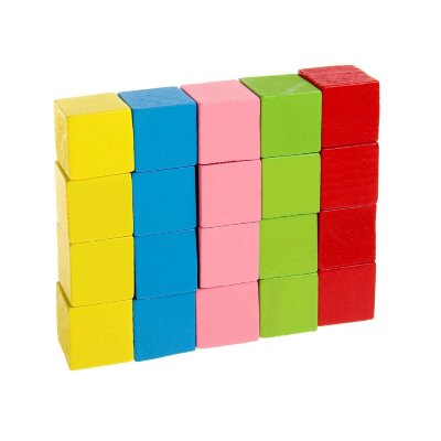 Набор 20 кубиков цветные, малые в интернет магазине детских музыкальных инструментов Музыка Детям 
