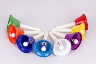 Fleet HB8 Цветной колокольчик с язычком, на ручке в интернет магазине детских музыкальных инструментов Музыка Детям 