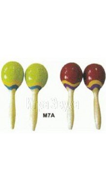 Fleet M7A Деревянные маракасы на ручке, диаметр 5cм, длина 13см. в интернет магазине детских музыкальных инструментов Музыка Детям 