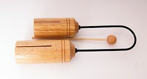 Агого деревянный, с палочкой, средний, Fleet FLT-GB-2 в интернет магазине детских музыкальных инструментов Музыка Детям 