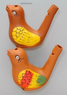 Свистулька водная Соловей (глина цвет) SV006-1 в интернет магазине детских музыкальных инструментов Музыка Детям 