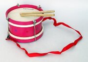 Детский барабан розовый, диаметр 22см Lutner FLT-KTYG-1A