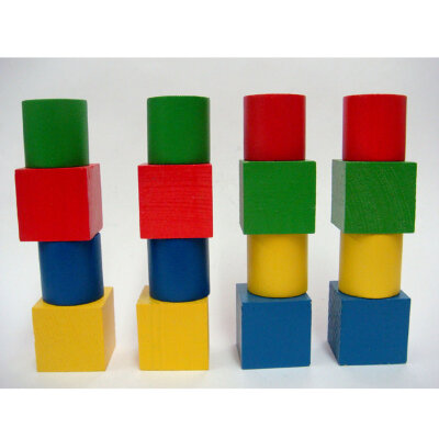 Набор геометрических фигур цветной (16шт.) в интернет магазине детских музыкальных инструментов Музыка Детям 