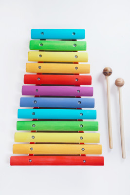 Ксилофон 12 нот, До, цветной в интернет магазине детских музыкальных инструментов Музыка Детям 