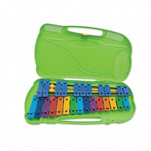 Глокеншпиль, 26 брусков, зеленый футляр, Angel AG-26N в интернет магазине детских музыкальных инструментов Музыка Детям 