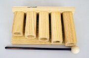 Агого, тон-блок деревянный, набор из 5 штук, с палочками. Fleet FLT255