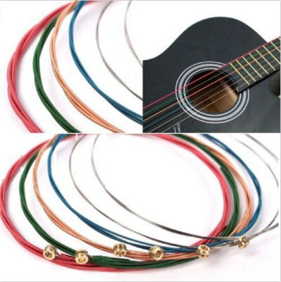 Струны для акустической гитары цветные в интернет магазине детских музыкальных инструментов Музыка Детям 