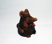 Свистулька маленькая Мышь, Керамика Щипановых SM11