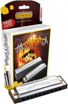 Губная гармошка Hohner Hot Metal Bb в интернет магазине детских музыкальных инструментов Музыка Детям 
